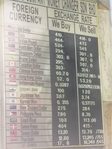here is Wednesday money changer exchange rate