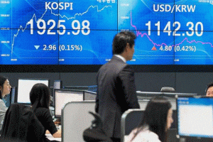 South Korean Won losing ground against the US dollar
