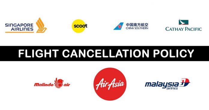 Flight Cancellation Notice due to Coronavirus - flight cancellation policy COVID-19