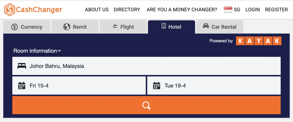 CashChanger Hotel Booking