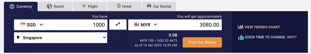 CashChanger - SGD-to-MYR